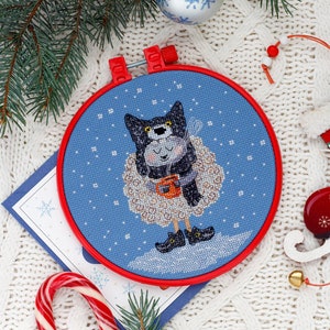 Cross stitch embroidery kit &quot;New dress&quot;. Abris Art DIY cross stitch picture with frame 6.7&quot;