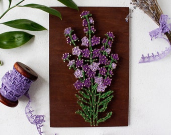 String Art DIY Kit &quot;Lavender&quot; DIY, Abris Art. Creative DIY Kit.