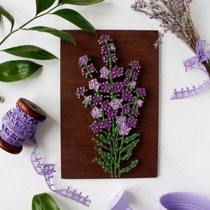 String Art DIY Kit &quot;Lavender&quot; DIY, Abris Art. Creative DIY Kit.