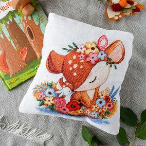 Cross stitch pillow kit &quot;Friendship&quot; DIY, Abris Art. Cross stitch embroidery kit. Embroidery pillow kit(size 11.8&quot;x11.8&quot;)