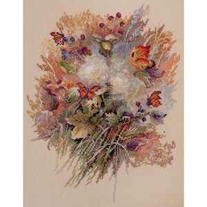 Cross stitch embroidery &quot;Breathing of the Forest&quot;. Abris Art DIY cross stitch picture.