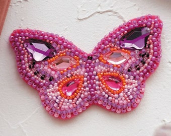Kit De Broderie De Perles Violet – Fabrication De Bijoux, Broche Pendentif