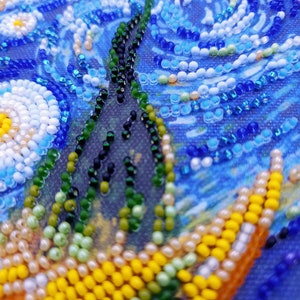 Abris Art Luxurious Sapphire Bead Embroidery Kit - Complete Set With Preciosa Beads, Canvas & Instructions For DIY Craft - View #12