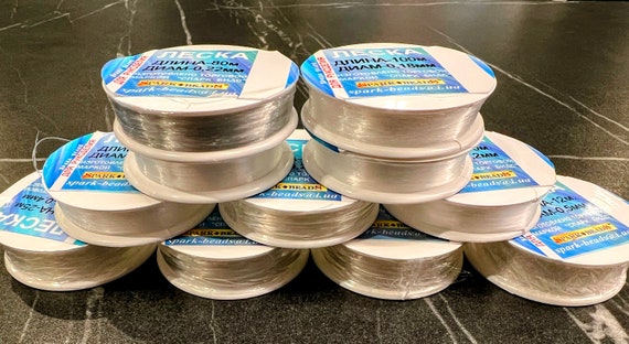Threads for needlework, monofilament for needlework, needlework fishing line, transparent, various diameters and length