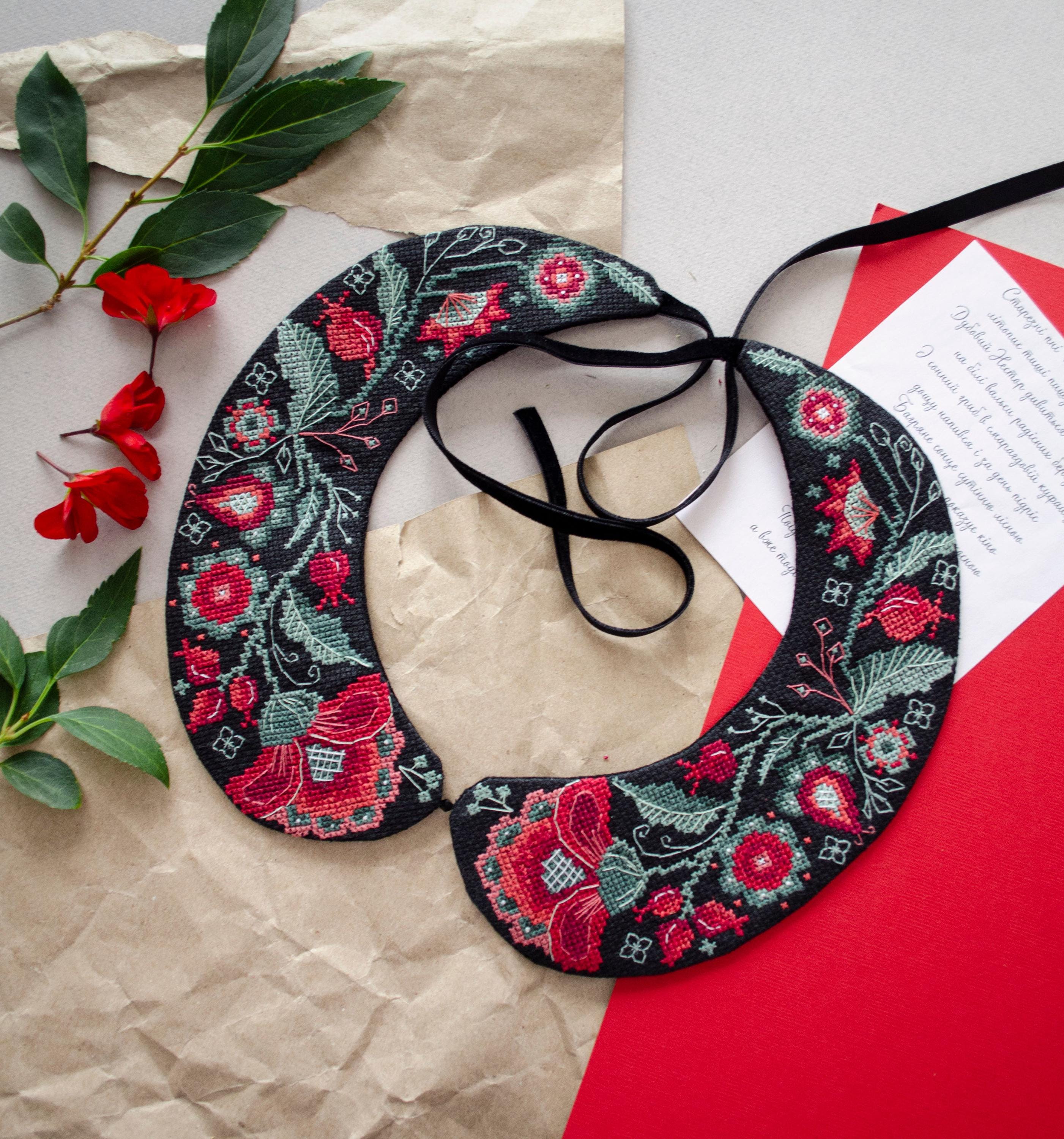 DIY Kreuzstich Halsband Kit Ethno-motive. Dekoration Herstellung Kit
