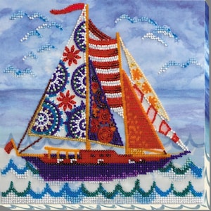 Bead embroidery kit on art canvas Tailwind. Abris Art DIY beadwork kit embroidery pattern gift for her diy craft kit
