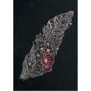 Cross stitch embroidery &quot;Feather-1&quot;. DIY cross stitch picture.