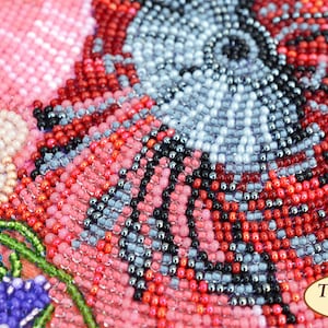 Bead Embroidery Bastelset auf Gabardine Sleep. Tela Artis DIY Perlenarbeit Kit Stickmuster, Handarbeit Perlen Bild 3