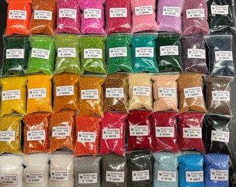 5g Transparent PRECIOSA Seed Beads 10/0 (metallic, translucent) Rocailles . Traditional Czech Beads for bead embroidery, round beads.