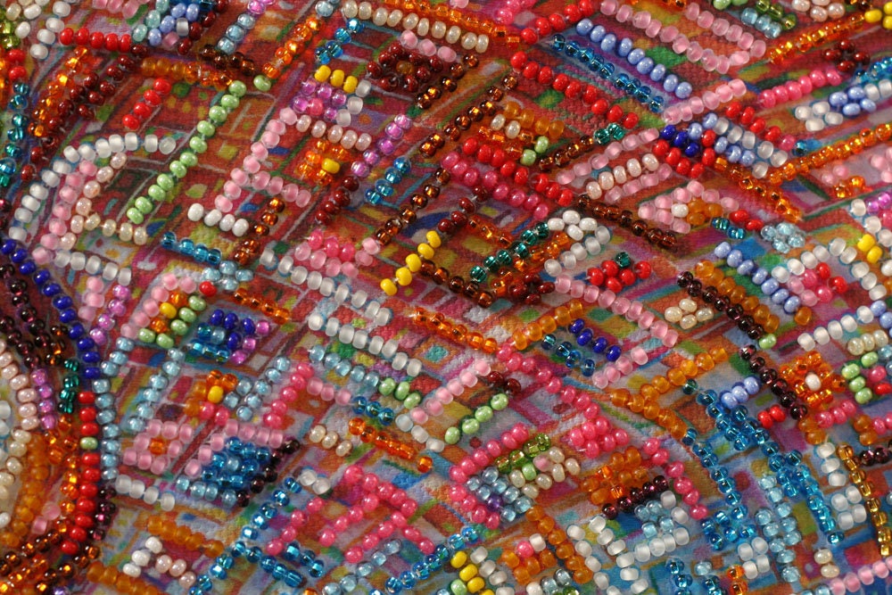 Bead Embroidery Kit on Art Canvas Junction. Abris Art DIY Etsy