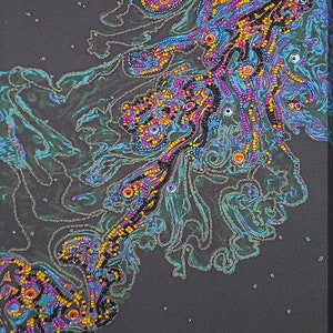 Bead embroidery kit on art canvas Cosmic dream. Abris Art DIY beadwork kit embroidery pattern gift for her diy craft kit