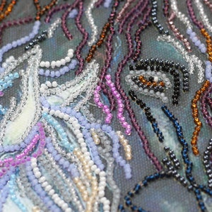 Bead Embroidery Kit on Art Canvas Devotion. Abris Art DIY - Etsy