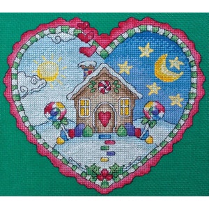 Cross stitch embroidery "Christmas gingerbread". DIY cross stitch picture.
