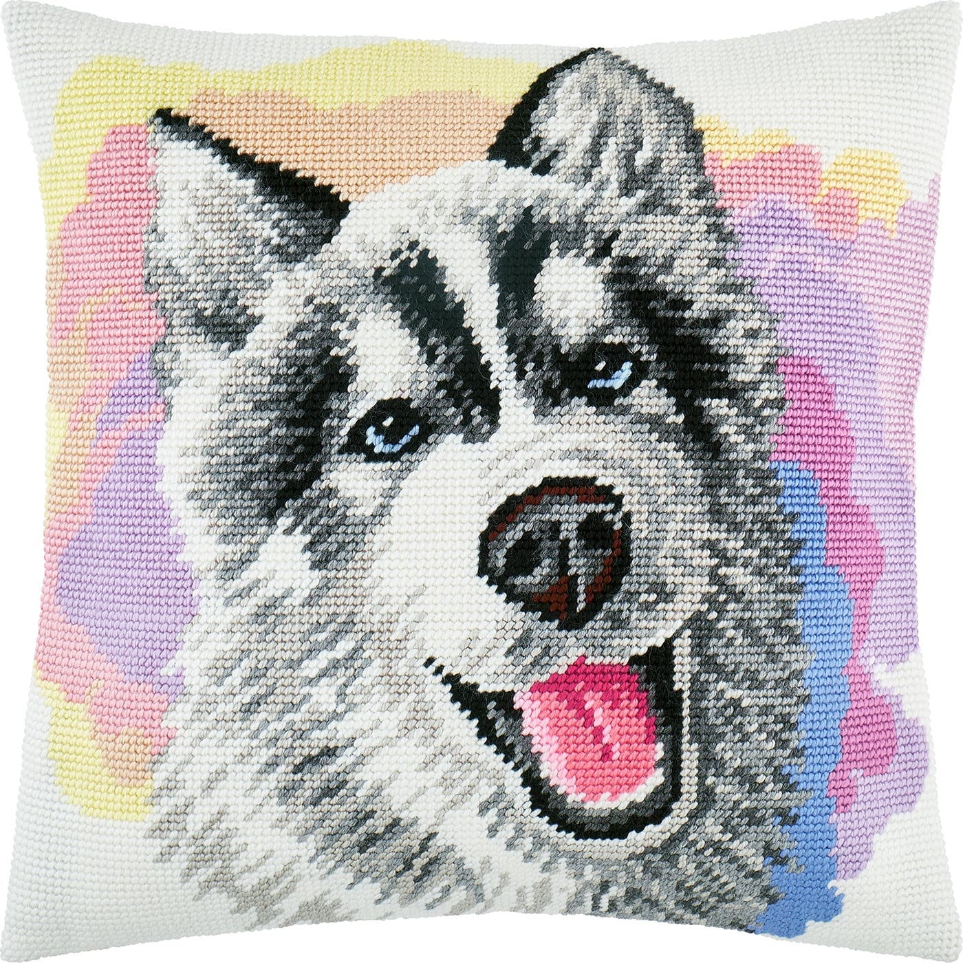 Needlepointシベリアンハスキー　クッションカバー Husky Needlepoint - Etsy