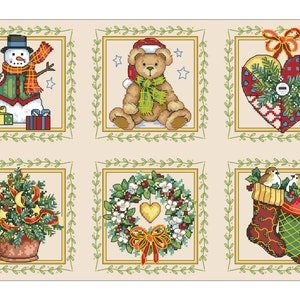 Cross Stitch PDF Pattern Elegance Ornaments Scheme New Year Holiday Digital file embroidery stitching patterns instant download