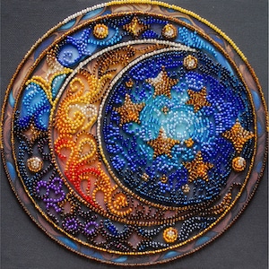 Kit di ricamo con perline su tela artistica - Sogni magici. Kit fai da te con perline, schema per ricamo, perline per ricamo