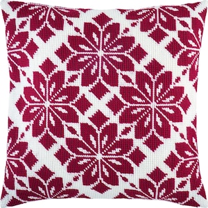 DIY Needlepoint Pillow Kit &quot;Embroidered shirt&quot;,Tapestry cushion cover kit,Tent Stitch Kit, Embroidery kit, 16&quot;x16&quot; (40x40cm), Printed Canvas