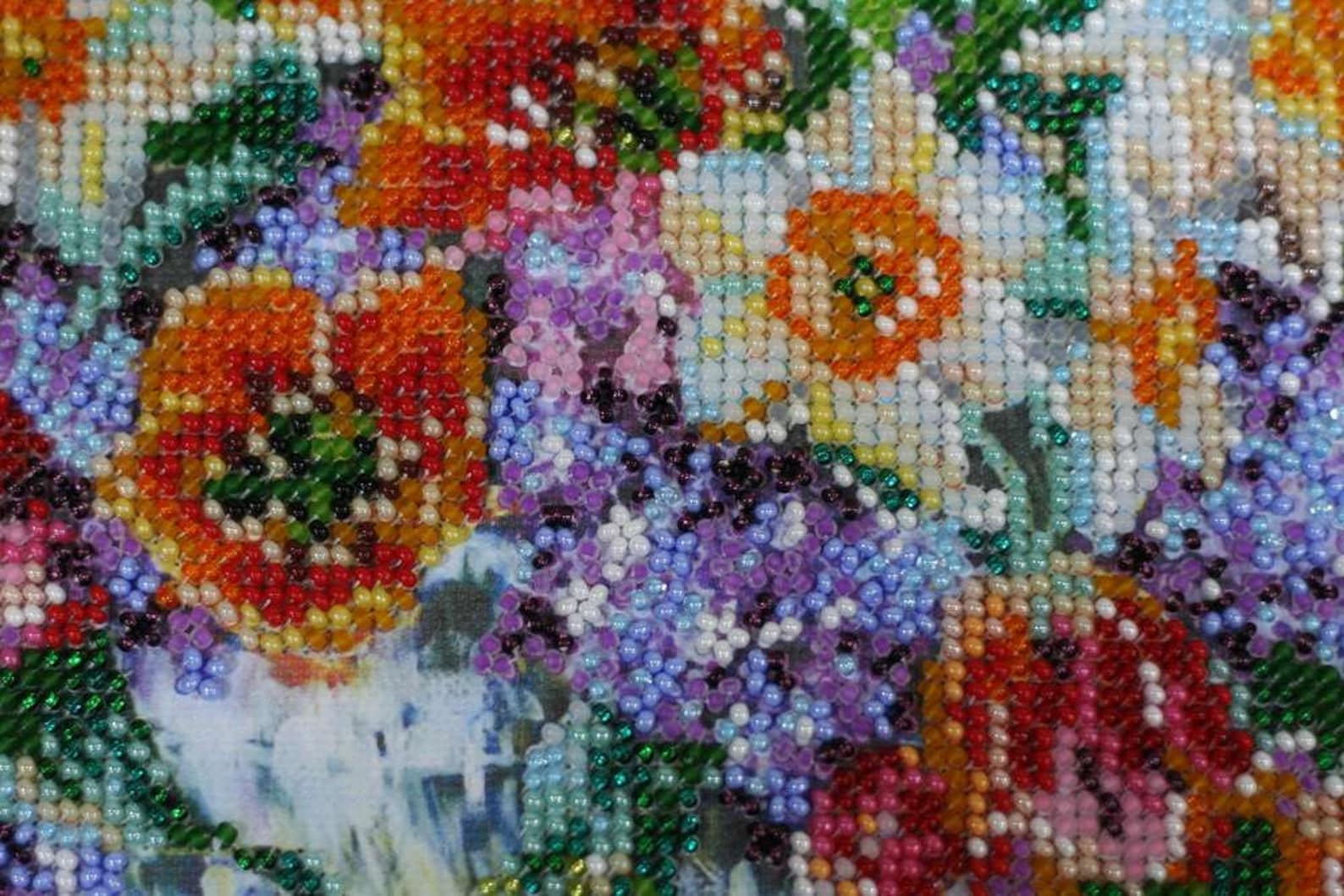 Bead Embroidery Kit on Art Canvas Hugmay. Abris Art DIY - Etsy UK