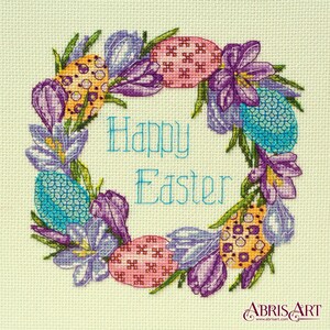 Cross stitch embroidery &quot;Easter&quot;. Abris Art DIY cross stitch picture.