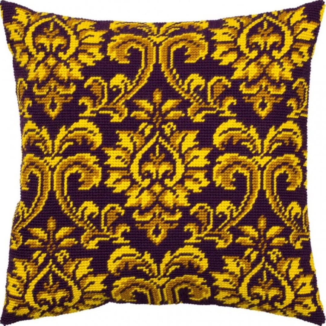 Needlepoint Pillow Kit royal Tapestry, DIY Tapestry Cushion Kit, Half