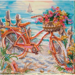 Bead embroidery kit At the edge of the azure. Abris Art DIY beadwork kit embroidery pattern gift for her diy craft kit