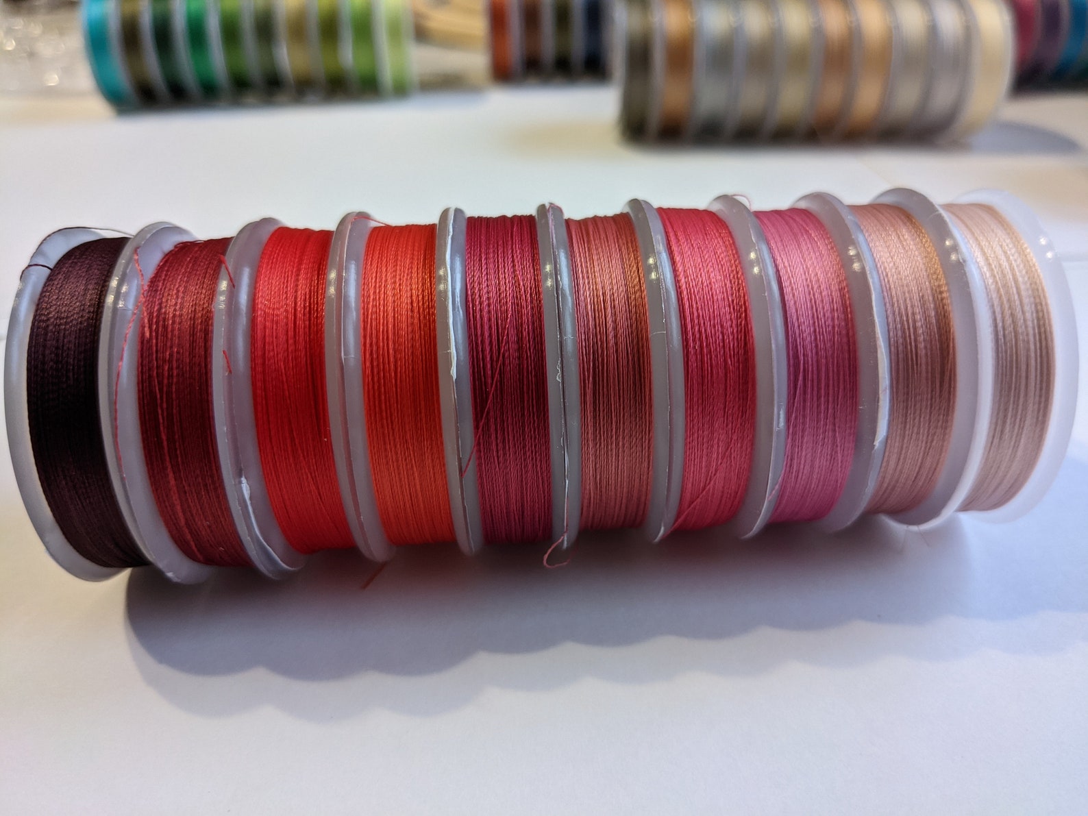 Threads for Embroidery With Beads 1 Set 10 Pcs Beading Etsy