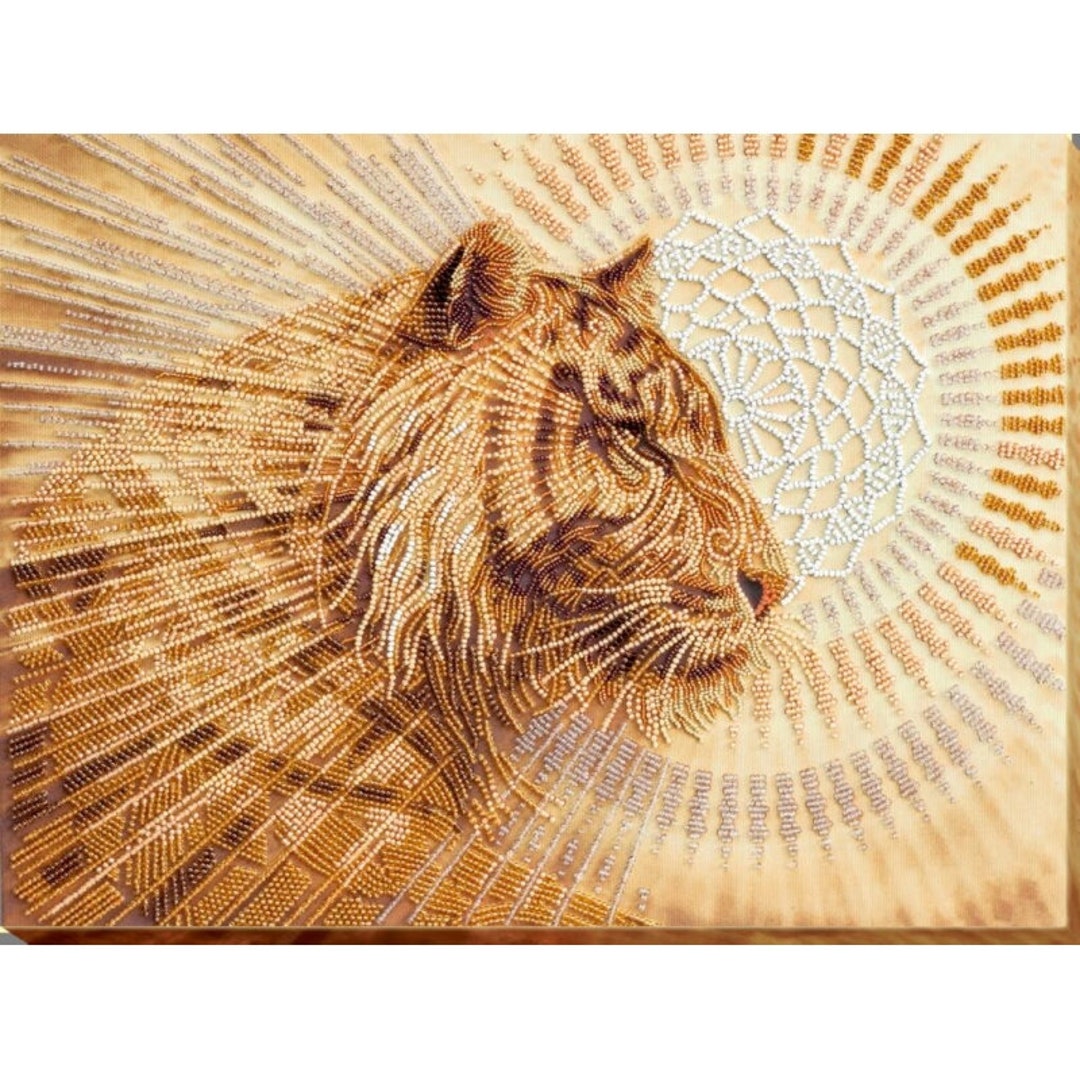 Bead Embroidery Kit on Art Canvas Defender. DIY Beaded Picture. - Etsy
