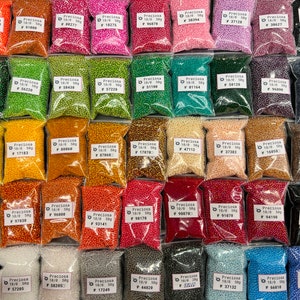15g Transparent PRECIOSA Seed Beads 10/0 (metallic, translucent) Rocailles . Traditional Czech Beads for bead embroidery, round beads.