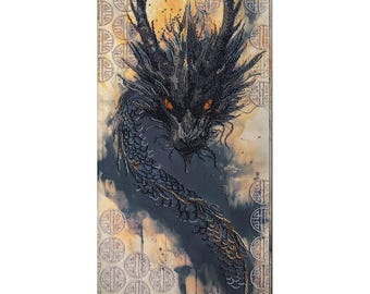 Bead embroidery kit on art canvas - Legend awakened. DIY beadwork kit embroidery pattern, needlework beading