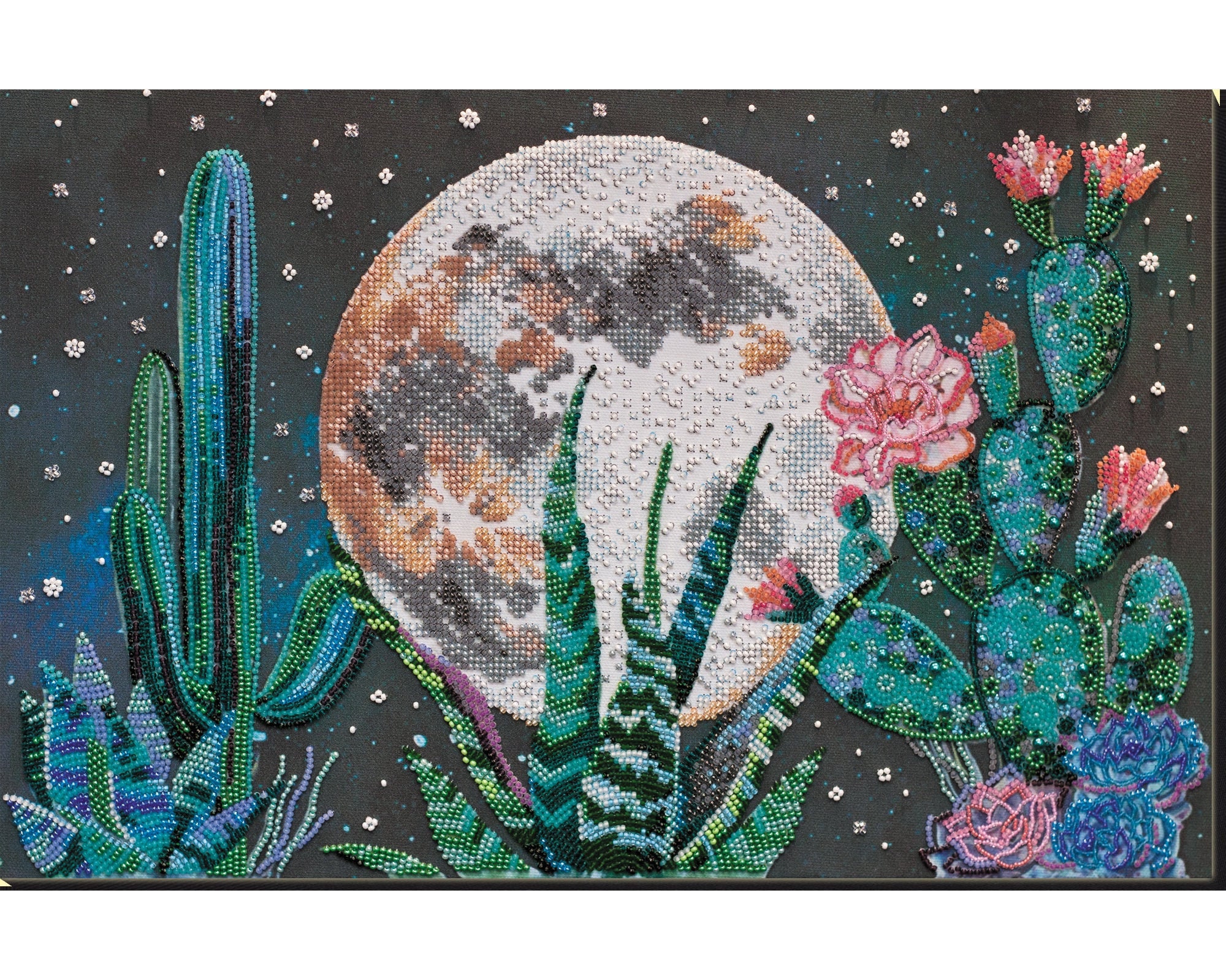 Abris Art Bead Embroidery Kit Honey Dream. DIY Beadwork Craft Kit voor Beginners. Handgemaakte kralen kit uit, Oekraïne. Stijlvolle handwerkset, naaldpunt patroon kleurrijke bijdecor muurkunst
