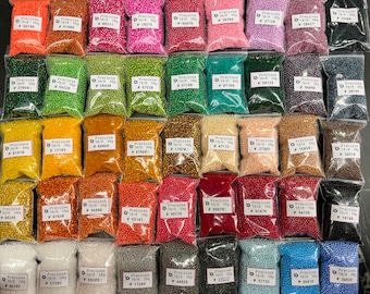 50g Transparent PRECIOSA Seed Beads 10/0 (metallic, translucent) Rocailles . Traditional Czech Beads for bead embroidery, round beads.