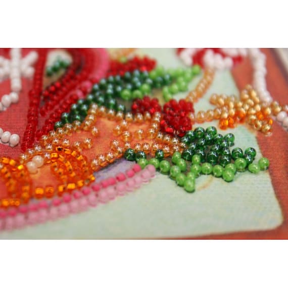 DIY Bead embroidery kit Festive tea party 5.9x5.9 / 15.0x15.0 cm, Abris  Art