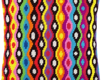 Bolivien Kreuzstich-Kissen-Set – Gestempeltes Gobelin-Muster, 40x40 Cm, Für Anfänger
