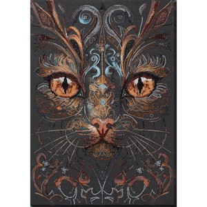 Bead embroidery kit on art canvas The look of a witch. DIY beadwork kit embroidery pattern, needlework beading