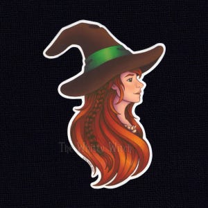 Forest Witch Die-Cut Sticker - 3 Inch - Weatherproof Matte Paper Sticker - Witchy Decal