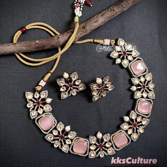 AD Necklace Kundan Pearl 