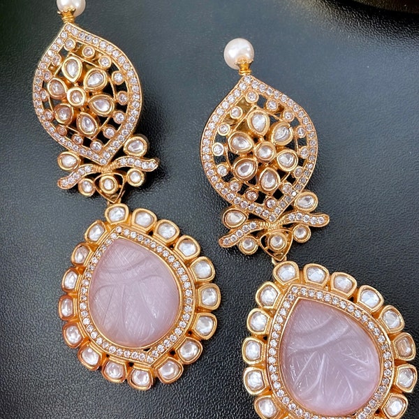 Polki Kundan Earrings | Indian Jewelry main image 1