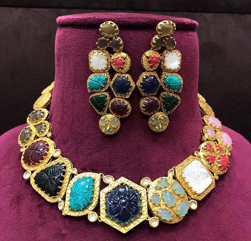 Navratan Necklace Set Fusion Necklace 