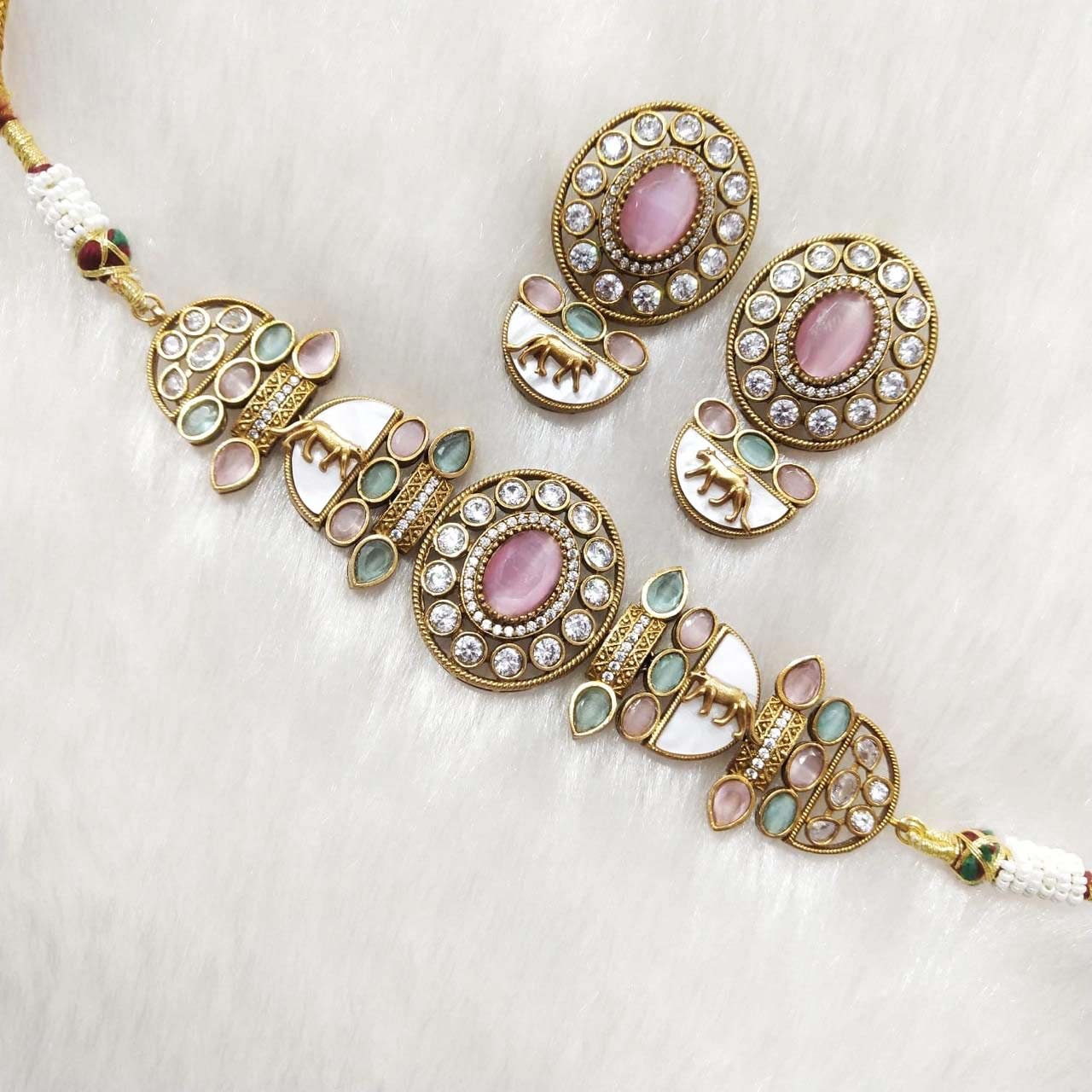 Sabyasachi Inspired Choker Necklace Pastel Choker Necklace