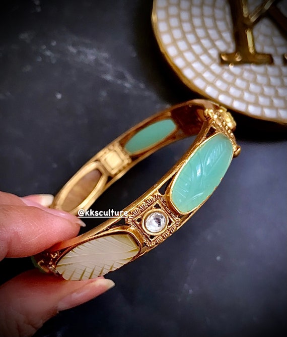 Amrapali London | Mini Rajasthan 18-karat Gold, Emerald And Diamond Bracelet  | Green | One size | MILANSTYLE.COM