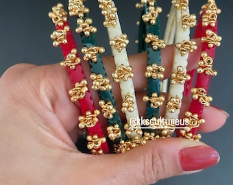 Gold Ghunghroo Bangles: Bridal Shakha Pola Chudla Kangan