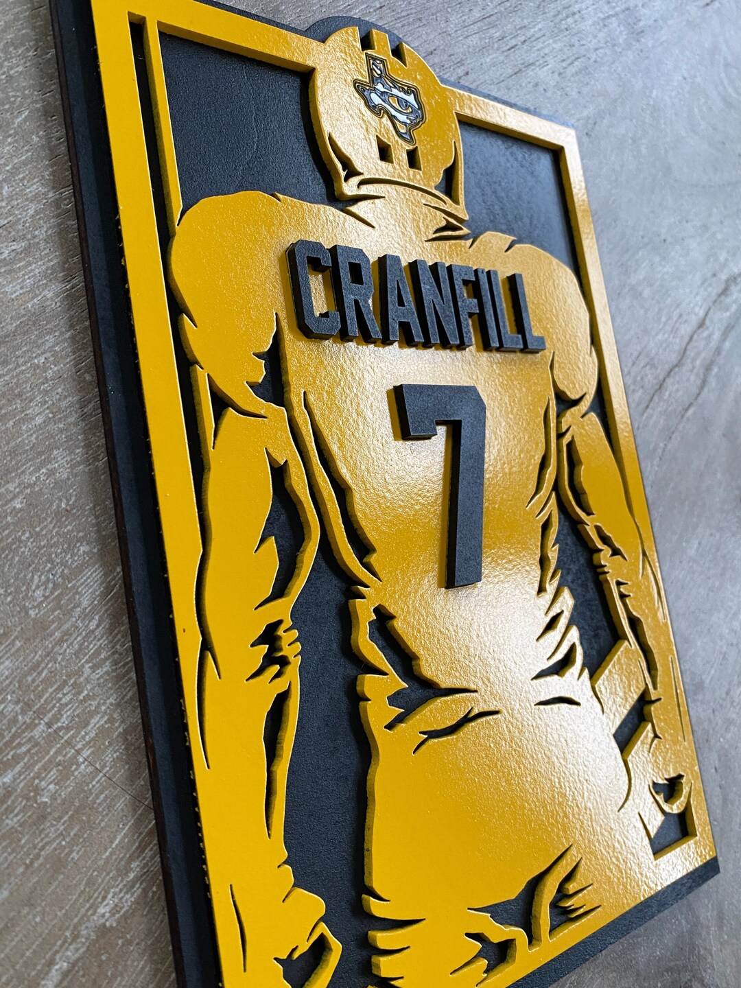 Personalized Sports Sign/football Sign/boys Room/football Silhouette/football Banquet/gift for