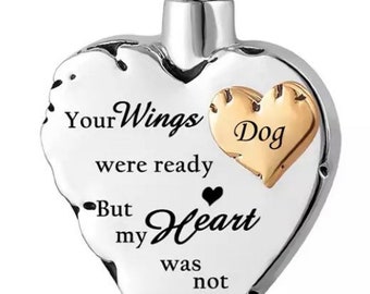 Urn for dog, Pet Cremation Necklace, Heart Urn Pendant Necklace, Stainless Steel, Memorial Jewelry, ashes holder, fillable jewelry