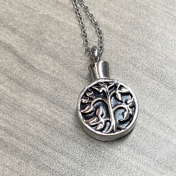 Gift for loss, loss of loved one, ashes holder, cremation jewelry, cremate pendent, pendant, tree of life, something to hold ashes, memorial