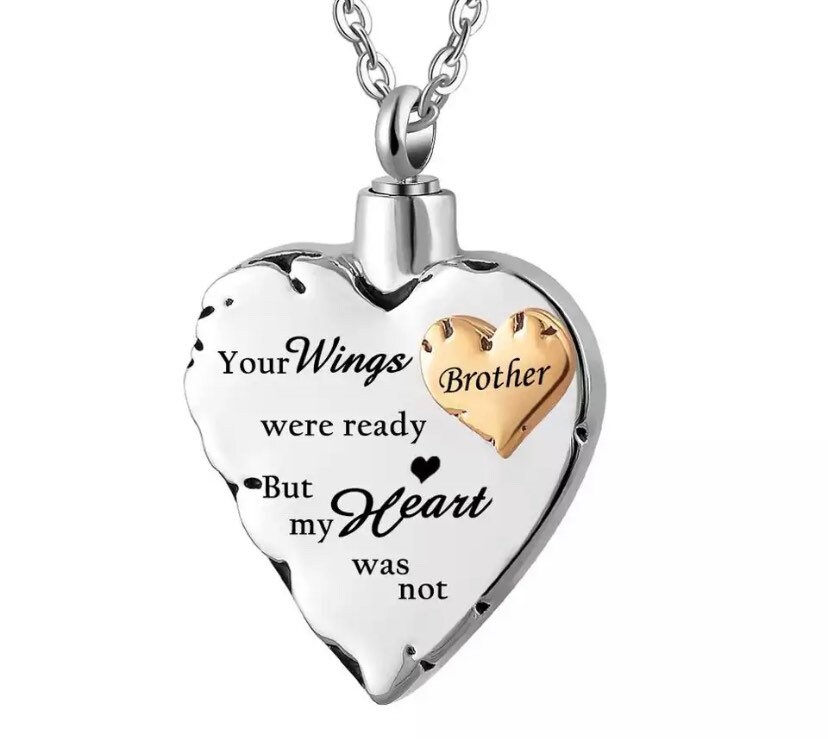 Urn for brother ashes holder necklace for ashes gift for Etsy