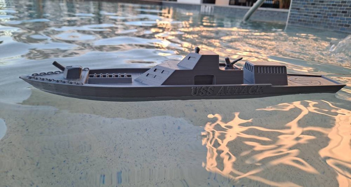 Customizable Toy Boat. 16 Long. Toy Battleship. Toy Warship. Modern