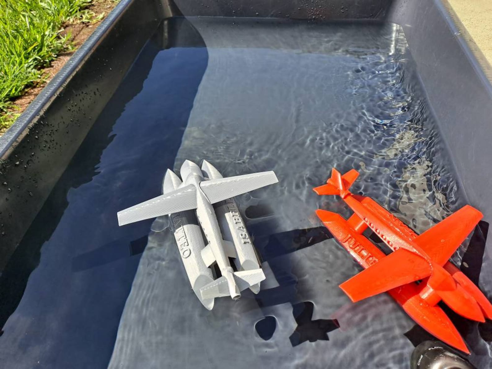 Toy plane. Toy seaplane. Toy boat for bath time pool time Etsy