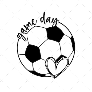 Game Day Soccer Ball SVG, JPEG, PNG, and pdf - Instant Digital Download - great for Cricut or Silhouette Cameo, svg cut file