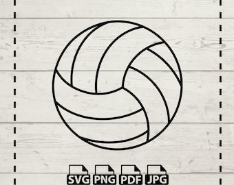 Volleyball Digital File SVG, JPEG, PNG, and pdf - Instant Digital Download - great for Cricut or Silhouette Cameo, svg cut file