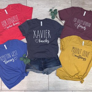 Custom School Spirit or Sports Team t-shirts